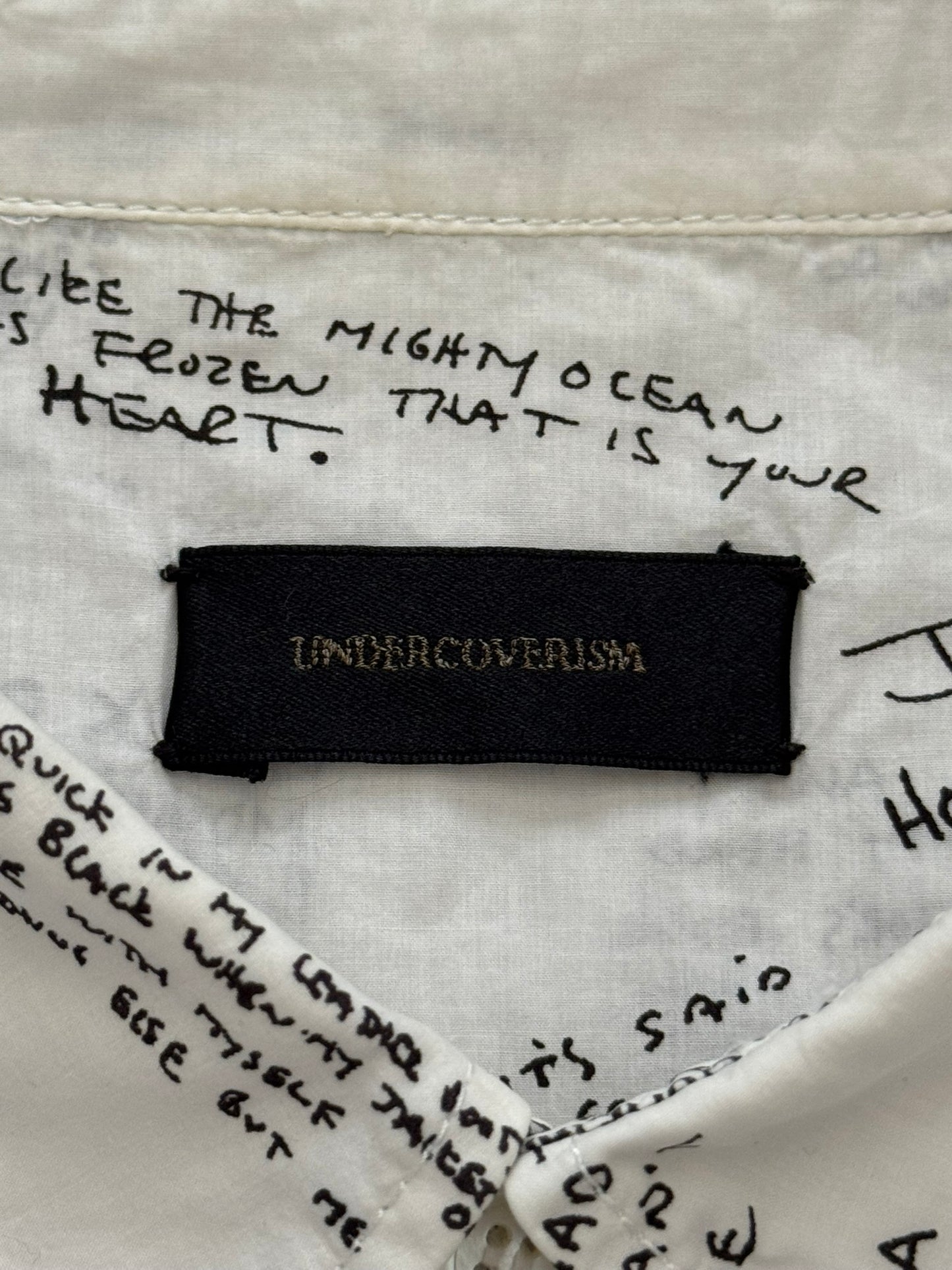 SS14 Undercover The Jesus & Mary Chain Scribbled Lyric Shirt