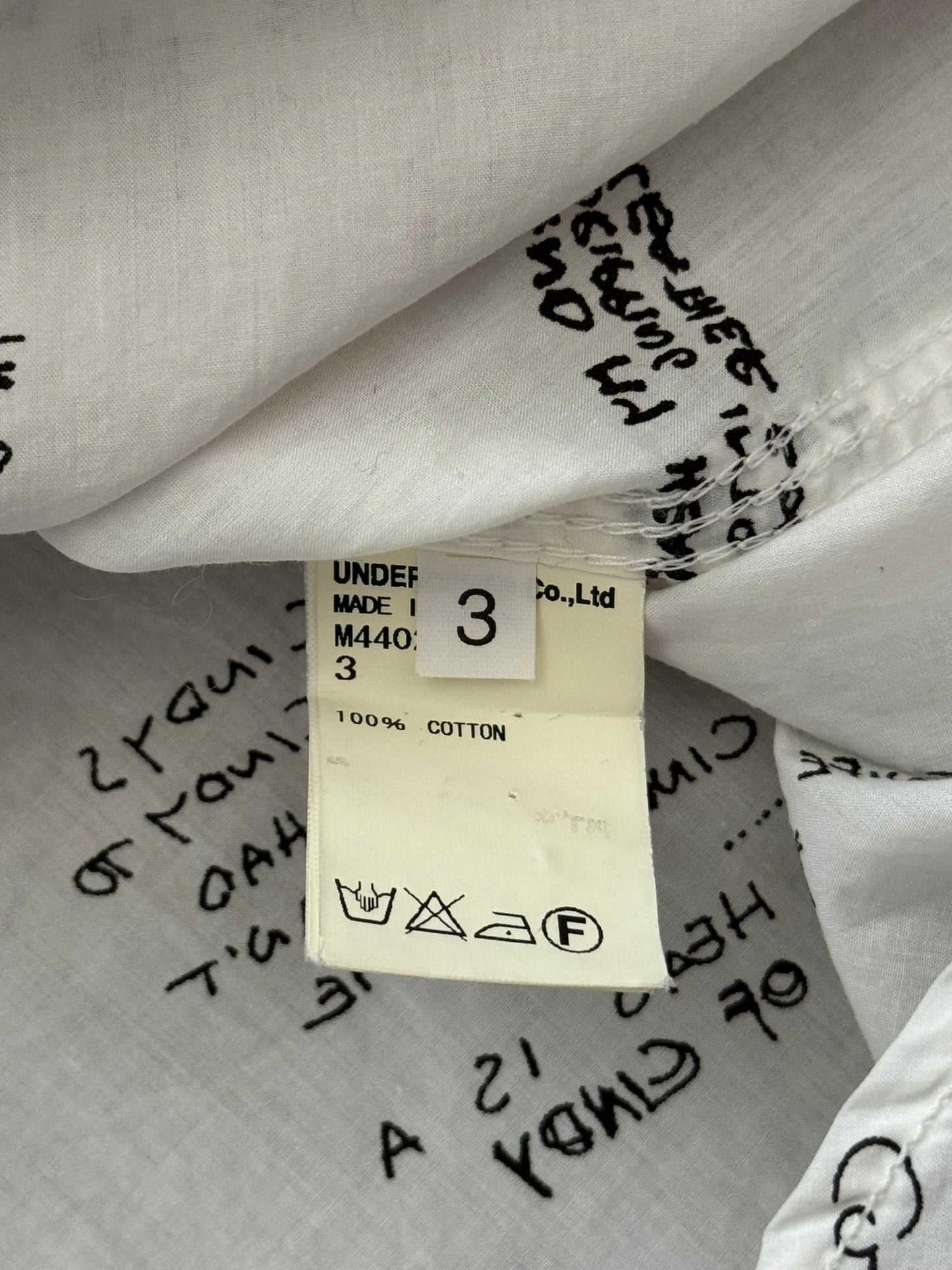 SS14 Undercover The Jesus & Mary Chain Scribbled Lyric Shirt