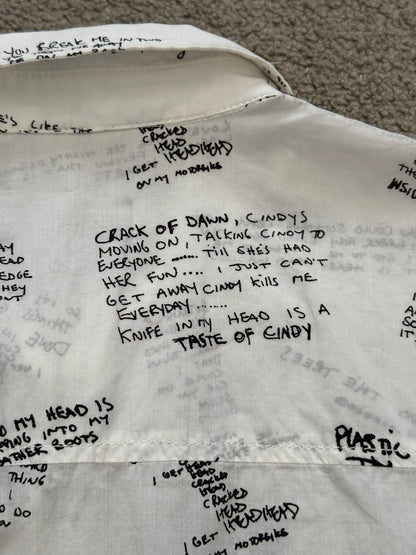 SS14 Undercover The Jesus & Mary Chain Scribbled Lyric Shirt