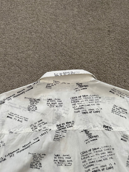SS14 Undercover The Jesus & Mary Chain Scribbled Lyric Shirt