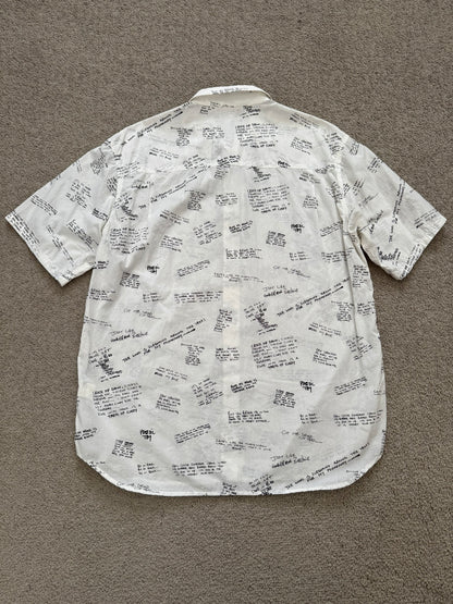 SS14 Undercover The Jesus & Mary Chain Scribbled Lyric Shirt