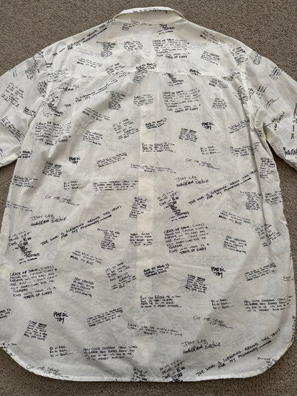 SS14 Undercover The Jesus & Mary Chain Scribbled Lyric Shirt