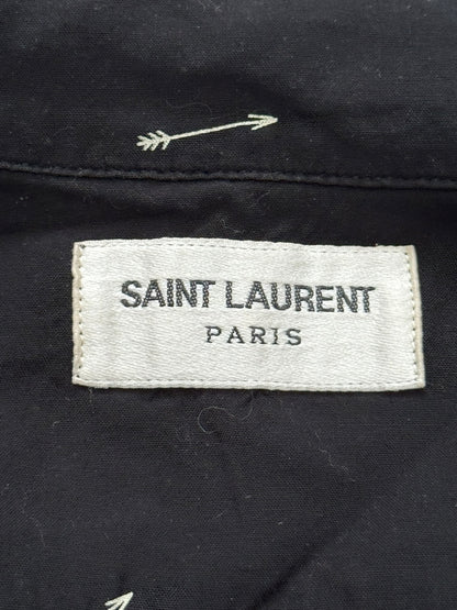 SS21 Saint Laurent Paris Cupid Arrow Logo Camp Short Sleeve Shirt