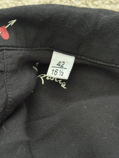 SS21 Saint Laurent Paris Cupid Arrow Logo Camp Short Sleeve Shirt