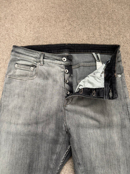 FW20 Rick Owens DRKSHDW Bacteria Wash Detroit Denim Jeans