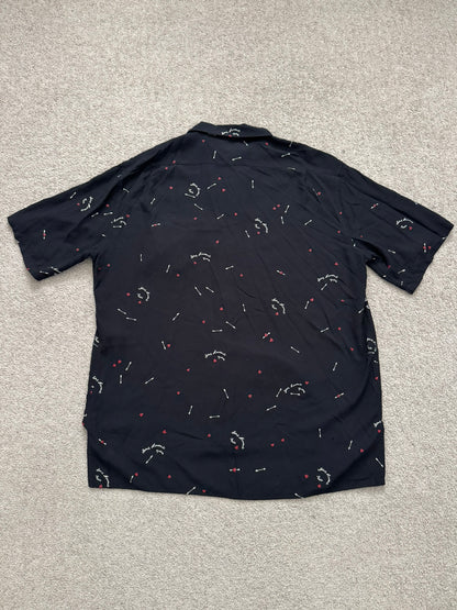 SS21 Saint Laurent Paris Cupid Arrow Logo Camp Short Sleeve Shirt