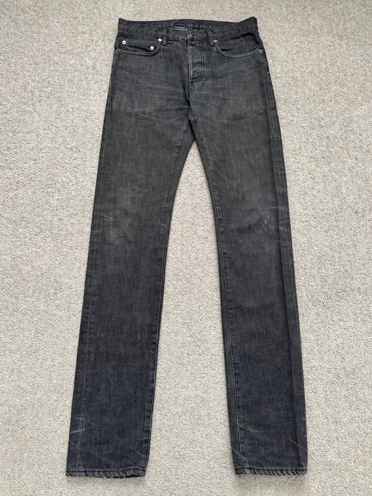 Dior Homme by Hedi Slimane MIJ Faded Black Clawmark Denim Jeans