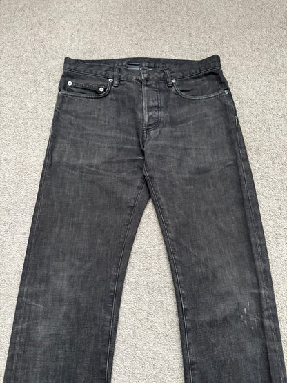 Dior Homme by Hedi Slimane MIJ Faded Black Clawmark Denim Jeans