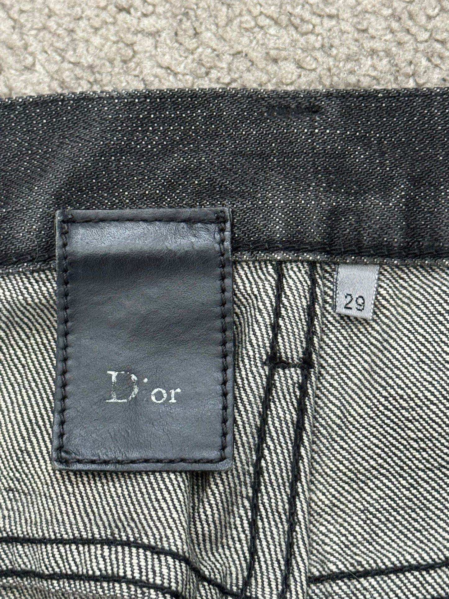 Dior Homme by Hedi Slimane MIJ Faded Black Clawmark Denim Jeans