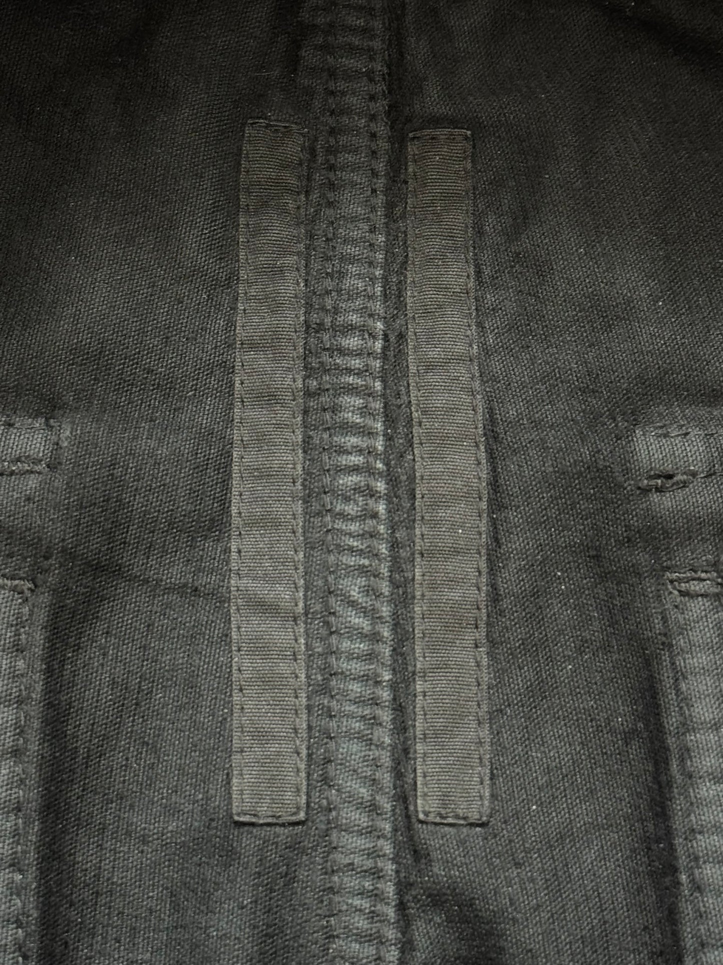 FW15 Rick Owens DRKSHDW Black Corduroy Creatch Cargo Pants