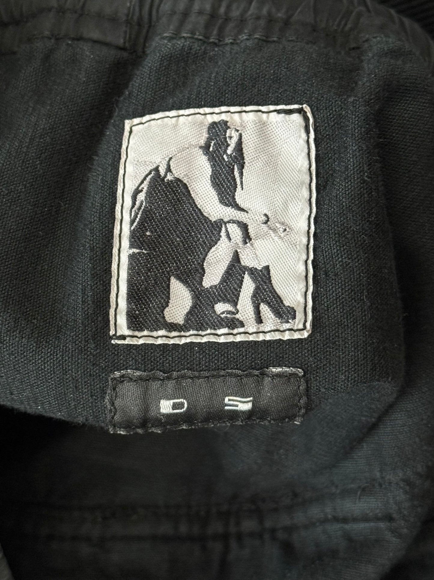 FW15 Rick Owens DRKSHDW Black Corduroy Creatch Cargo Pants