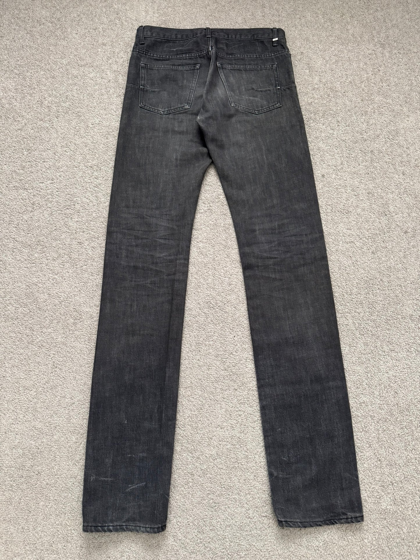 Dior Homme by Hedi Slimane MIJ Faded Black Clawmark Denim Jeans