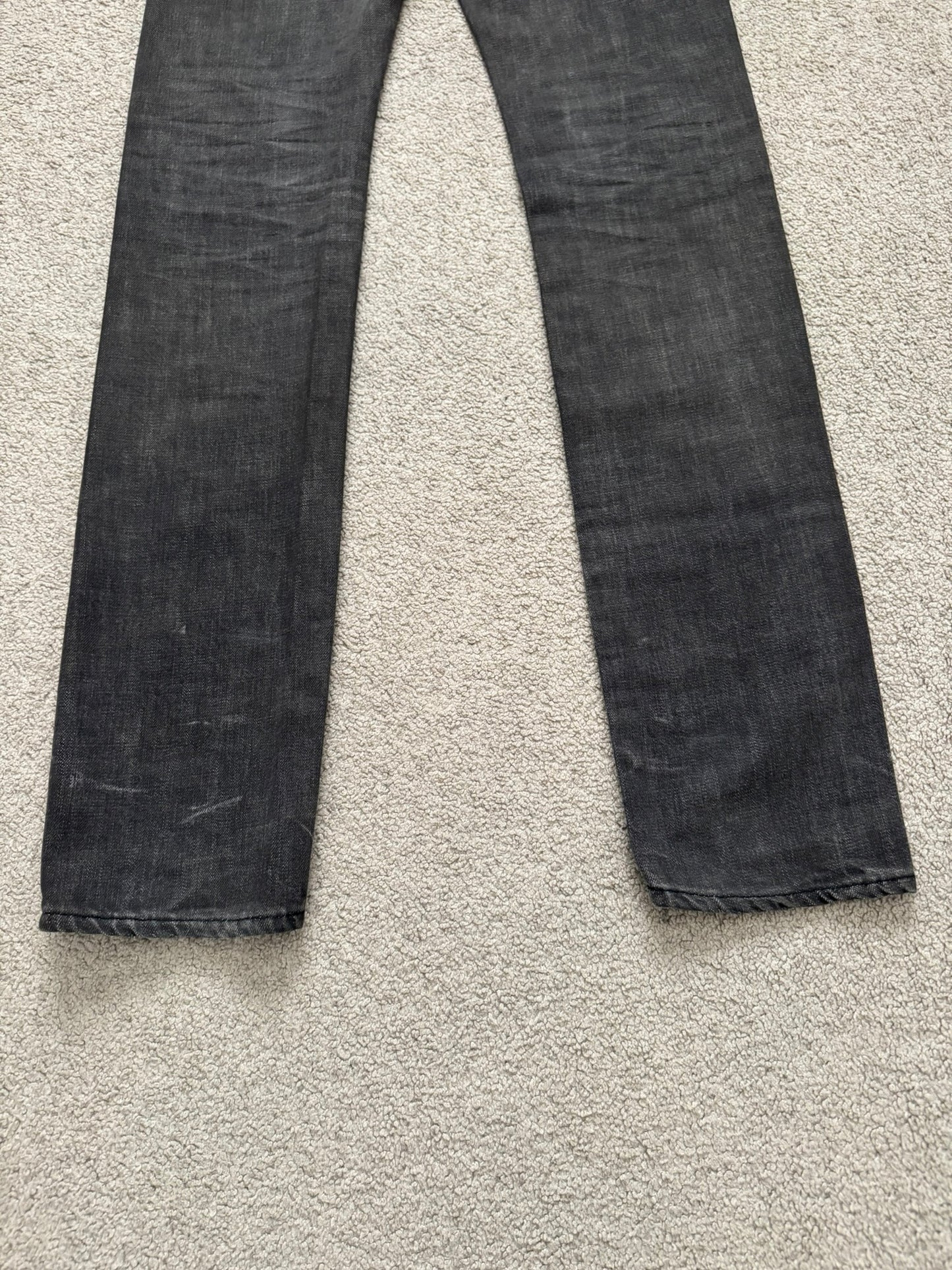 Dior Homme by Hedi Slimane MIJ Faded Black Clawmark Denim Jeans
