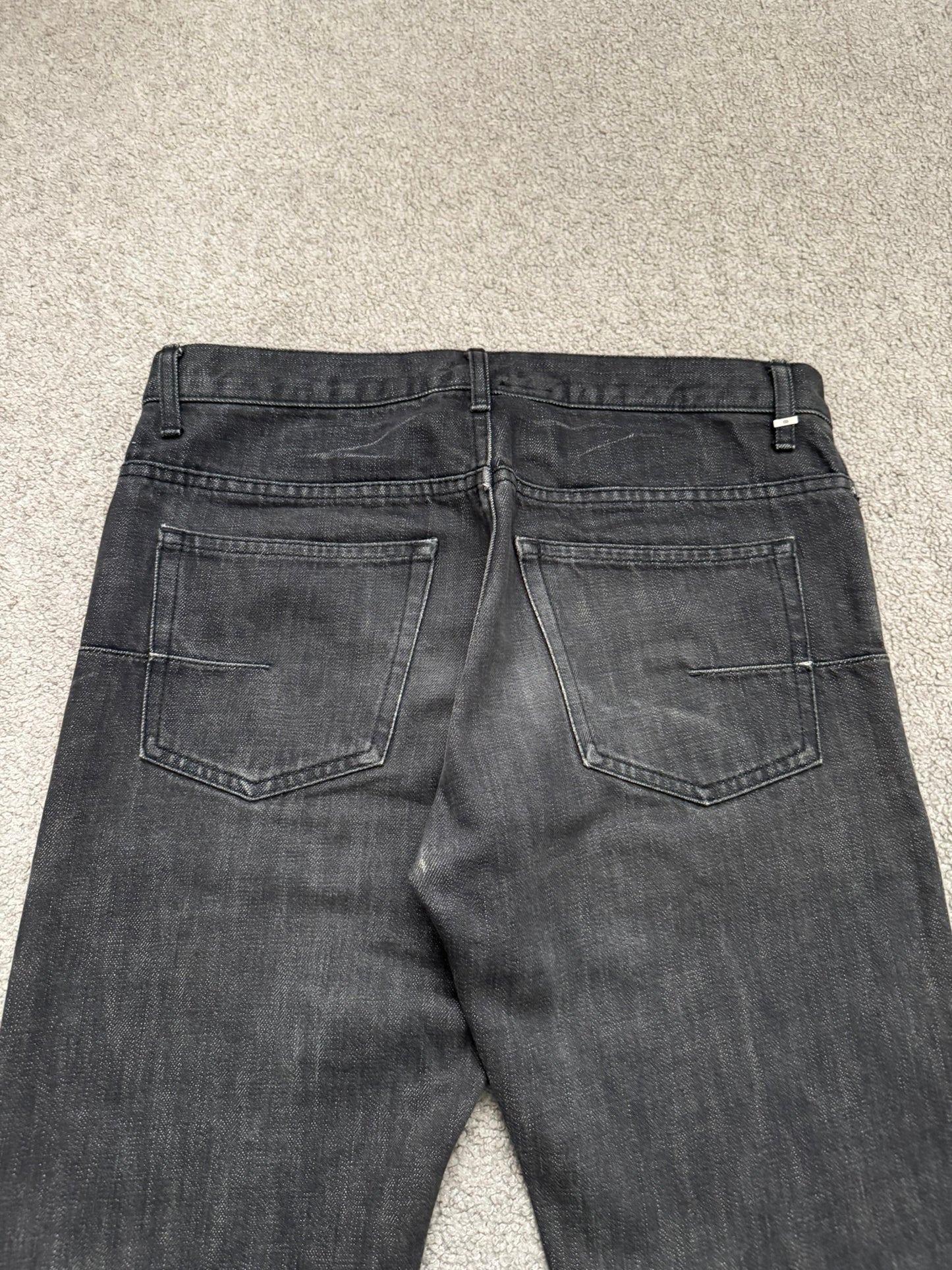 Dior Homme by Hedi Slimane MIJ Faded Black Clawmark Denim Jeans