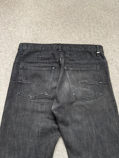 Dior Homme by Hedi Slimane MIJ Faded Black Clawmark Denim Jeans