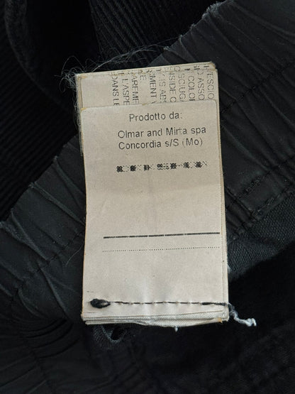 FW15 Rick Owens DRKSHDW Black Corduroy Creatch Cargo Pants