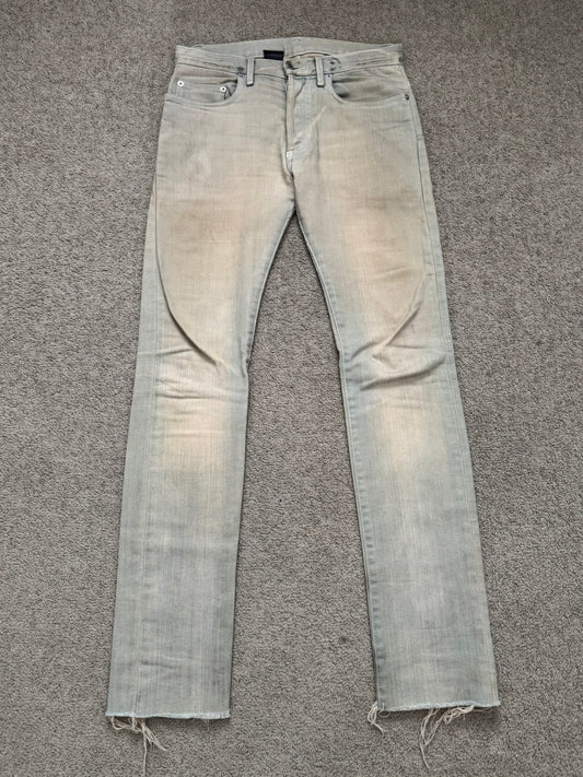 SS09 Dior Homme by Kris Van Assche Dirty Bleu Claire Reissue Denim Jeans