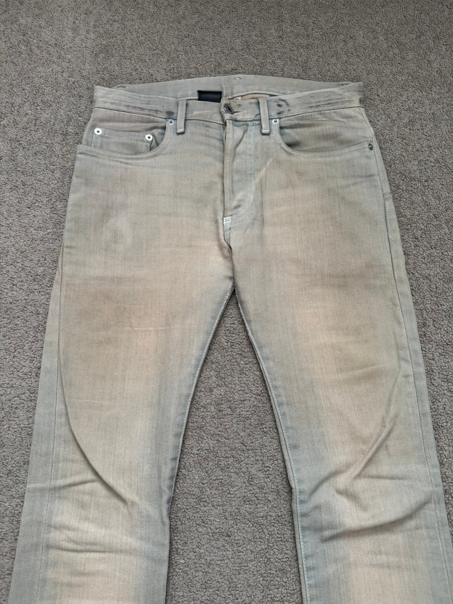 SS09 Dior Homme by Kris Van Assche Dirty Bleu Claire Reissue Denim Jeans