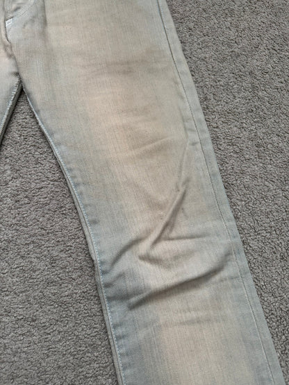 SS09 Dior Homme by Kris Van Assche Dirty Bleu Claire Reissue Denim Jeans