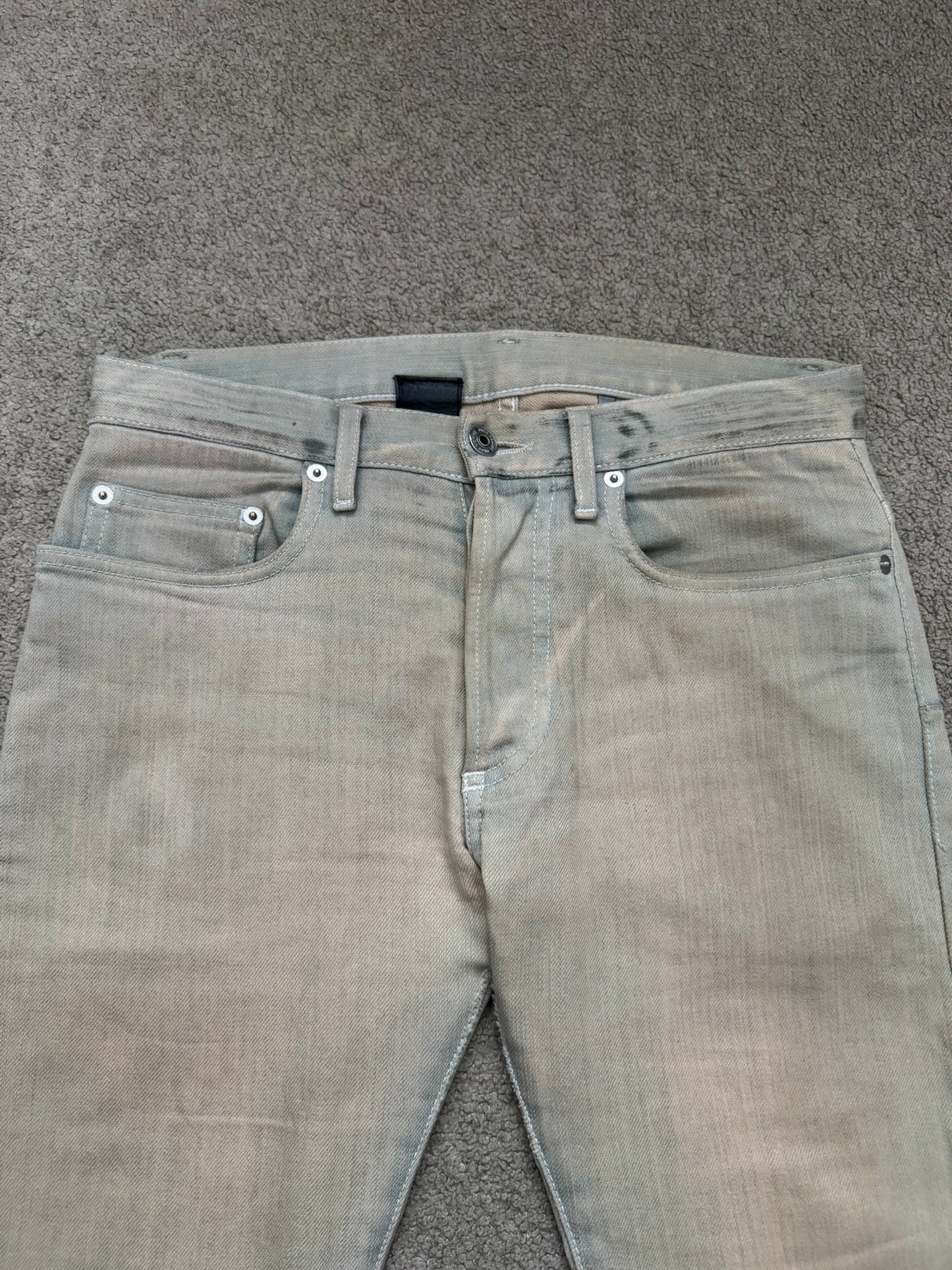 SS09 Dior Homme by Kris Van Assche Dirty Bleu Claire Reissue Denim Jeans