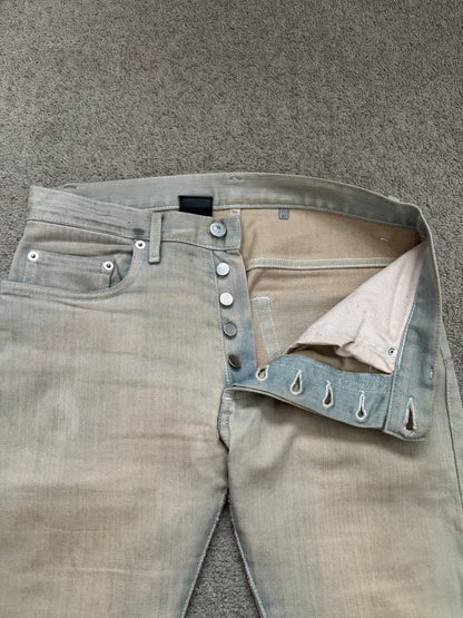 SS09 Dior Homme by Kris Van Assche Dirty Bleu Claire Reissue Denim Jeans