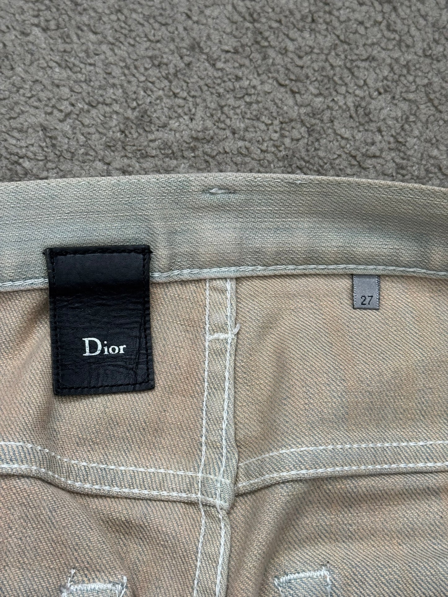 SS09 Dior Homme by Kris Van Assche Dirty Bleu Claire Reissue Denim Jeans