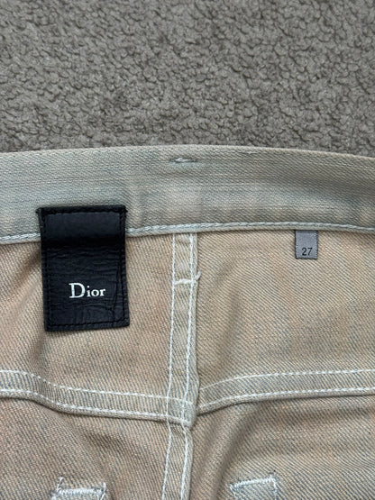 SS09 Dior Homme by Kris Van Assche Dirty Bleu Claire Reissue Denim Jeans
