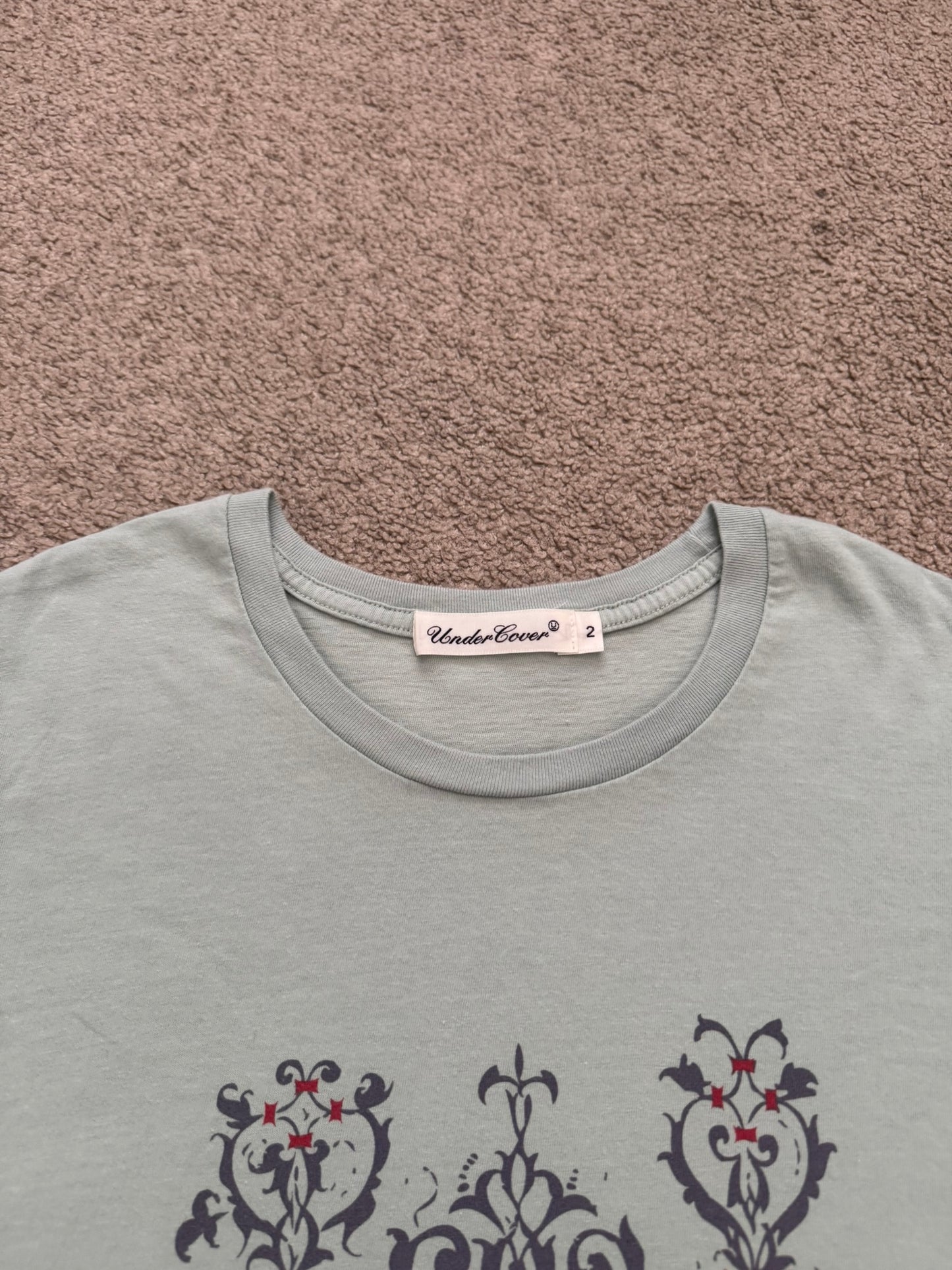 Undercover Medieval U Logo Graphic Mint Colored T Shirt