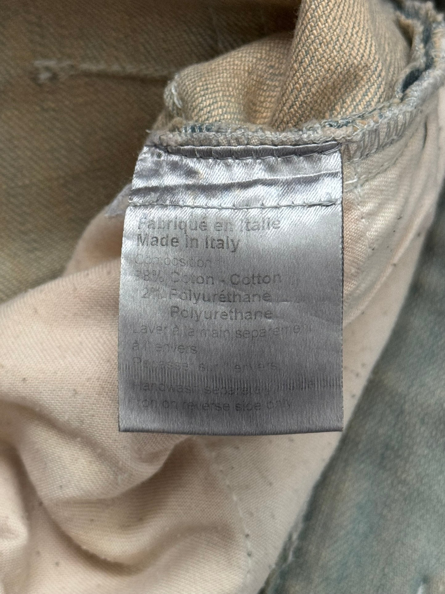 SS09 Dior Homme by Kris Van Assche Dirty Bleu Claire Reissue Denim Jeans