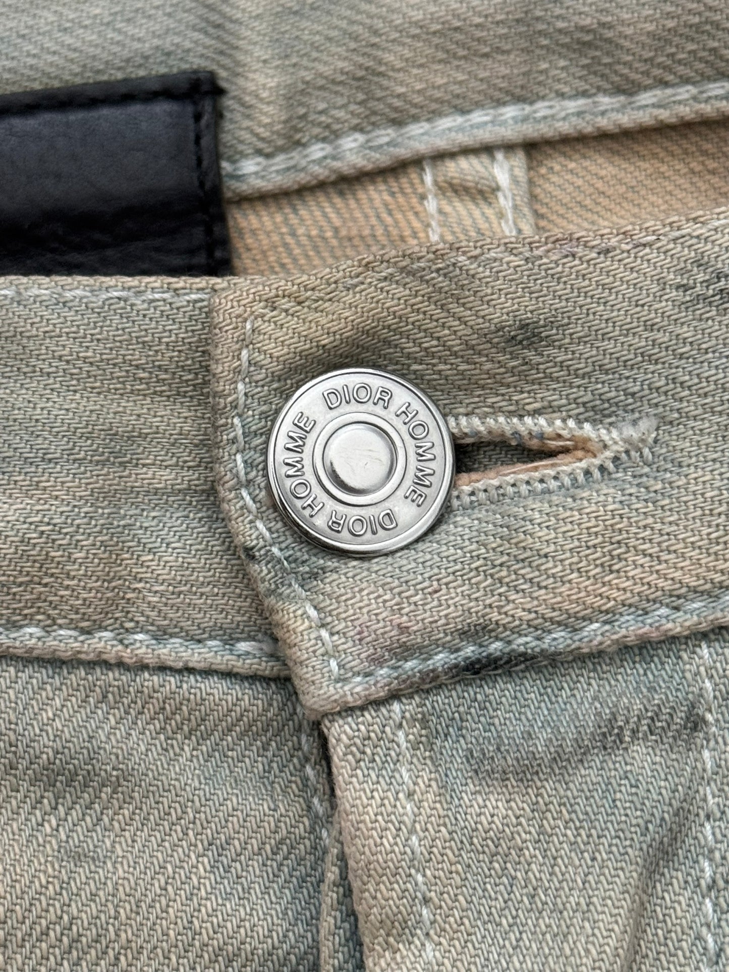SS09 Dior Homme by Kris Van Assche Dirty Bleu Claire Reissue Denim Jeans
