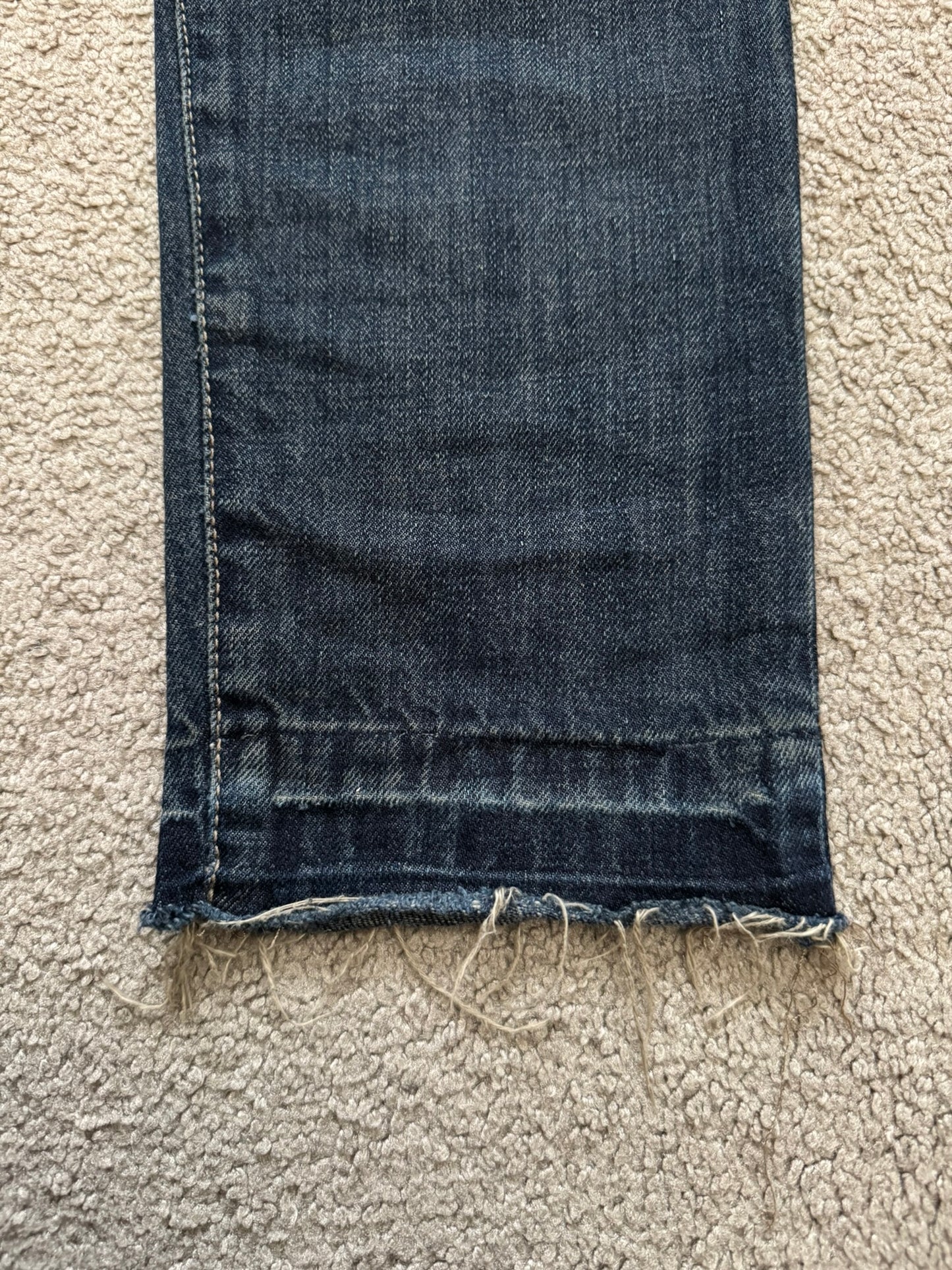 FW09 Rick Owens DRKSHDW Leather Panel Detroit Denim Jeans