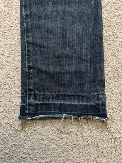 FW09 Rick Owens DRKSHDW Leather Panel Detroit Denim Jeans