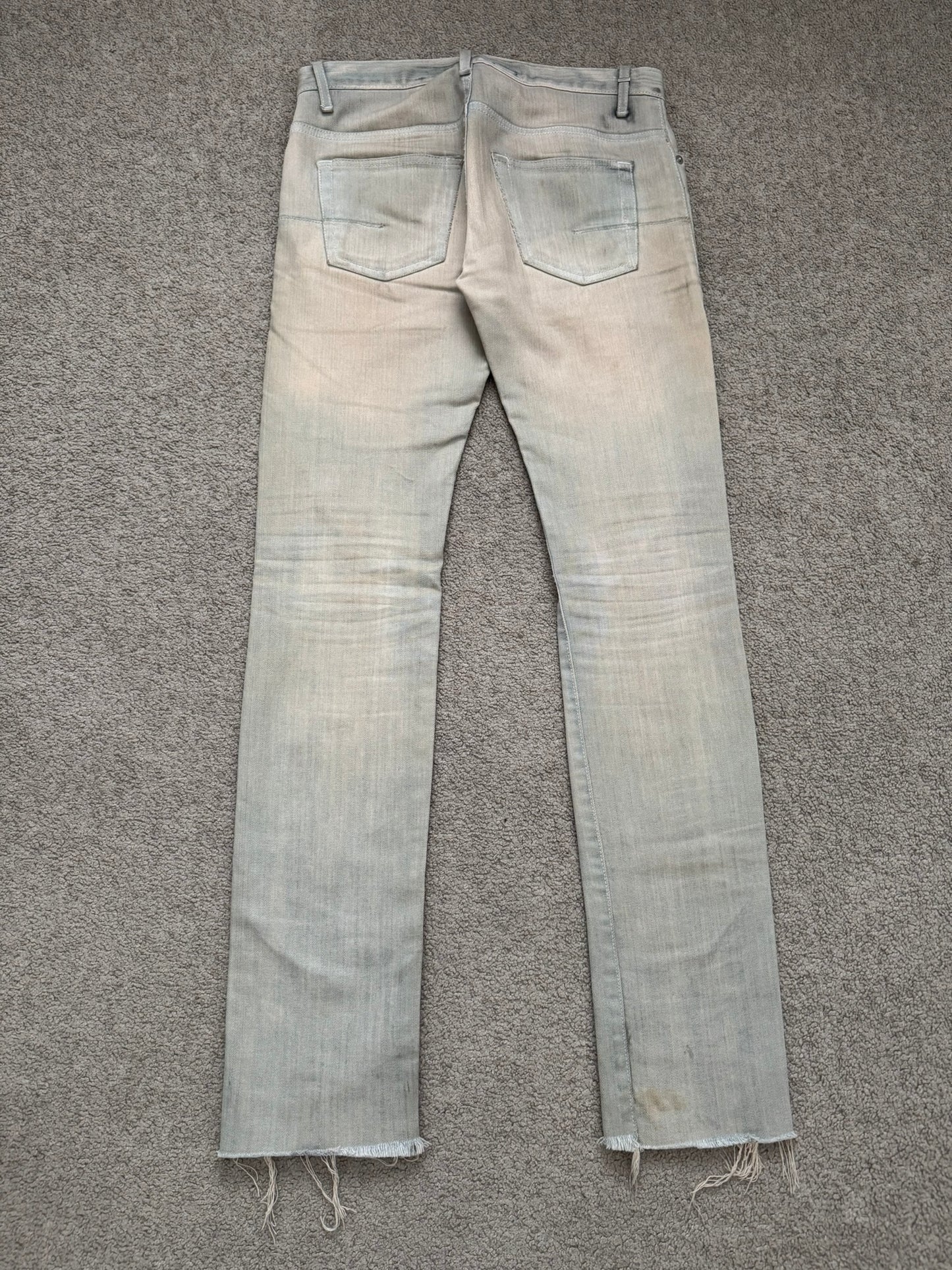 SS09 Dior Homme by Kris Van Assche Dirty Bleu Claire Reissue Denim Jeans