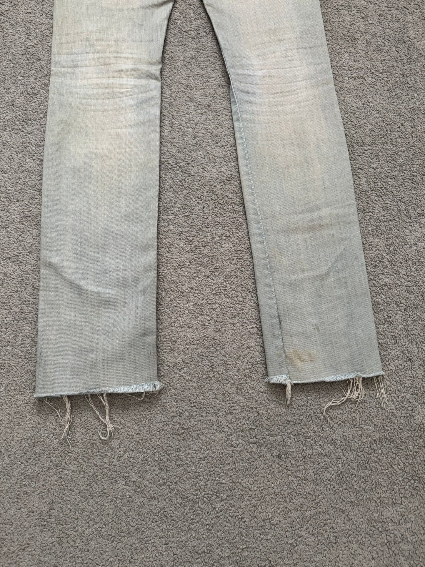 SS09 Dior Homme by Kris Van Assche Dirty Bleu Claire Reissue Denim Jeans