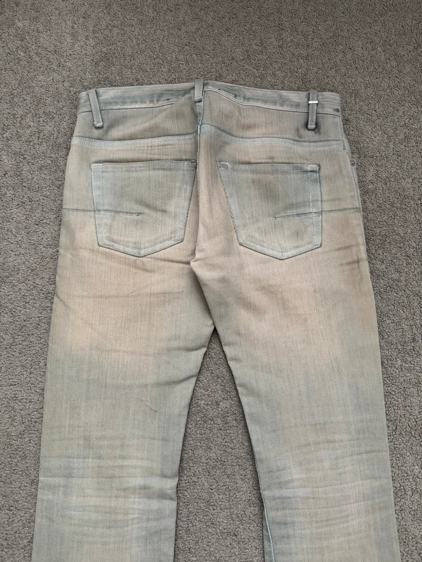 SS09 Dior Homme by Kris Van Assche Dirty Bleu Claire Reissue Denim Jeans