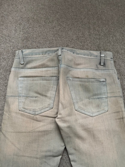 SS09 Dior Homme by Kris Van Assche Dirty Bleu Claire Reissue Denim Jeans