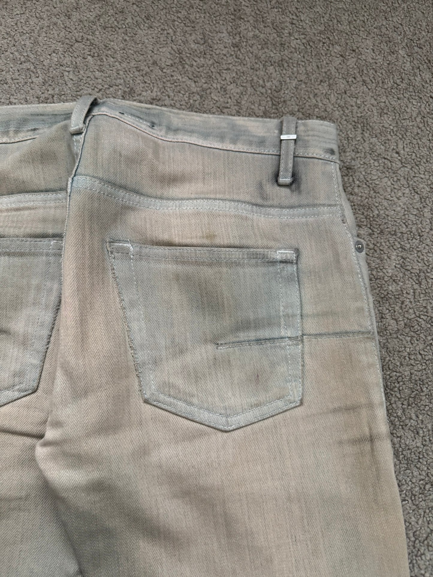 SS09 Dior Homme by Kris Van Assche Dirty Bleu Claire Reissue Denim Jeans