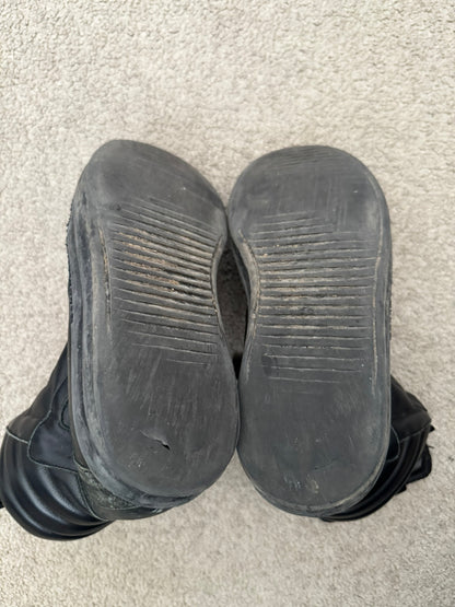 SS16 Rick Owens Mainline Triple Black Geobasket High Top Sneakers