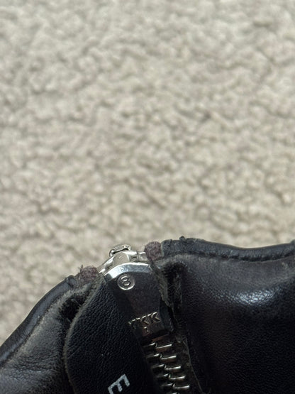 SS16 Rick Owens Mainline Triple Black Geobasket High Top Sneakers