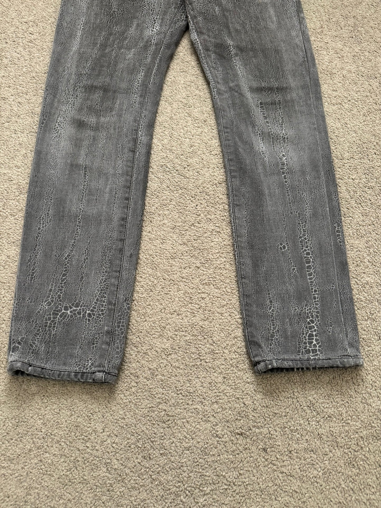 AW08 Dior Homme by Kris Van Assche Batik Wash Spiderweb Denim Jeans