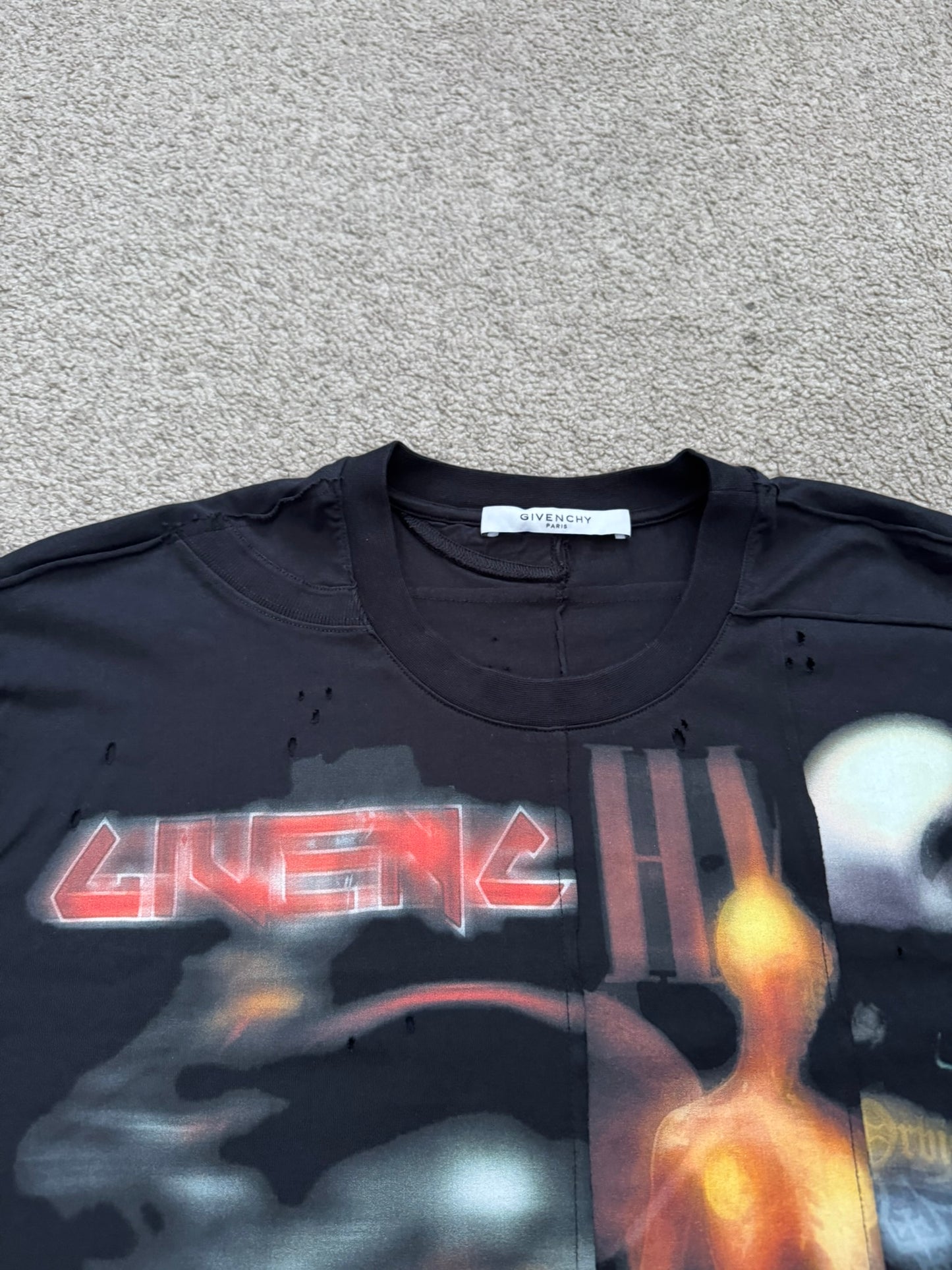 FW16 Givenchy by Riccardo Tisci Heavy Metal Split T Shirt