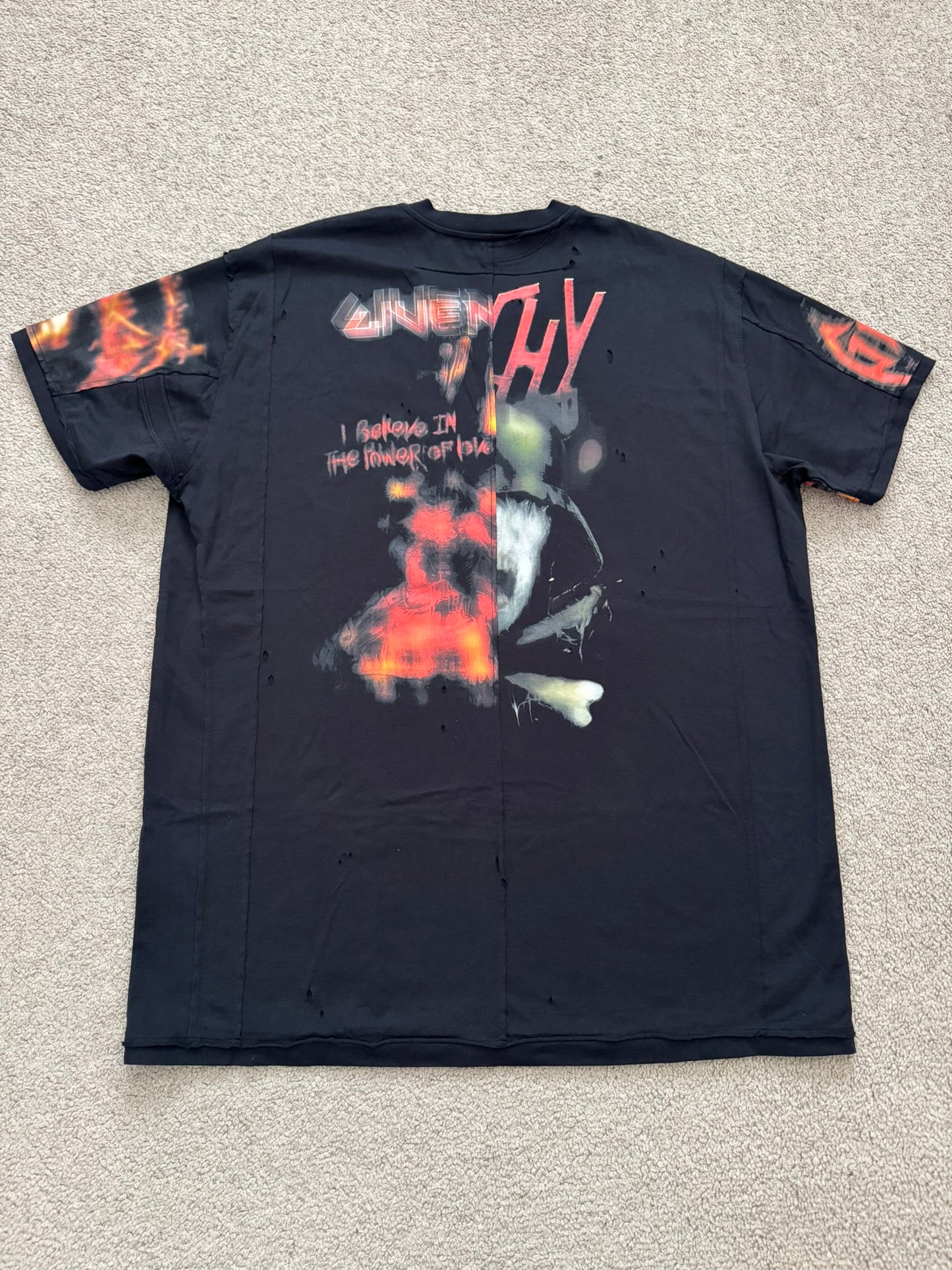 FW16 Givenchy by Riccardo Tisci Heavy Metal Split T Shirt