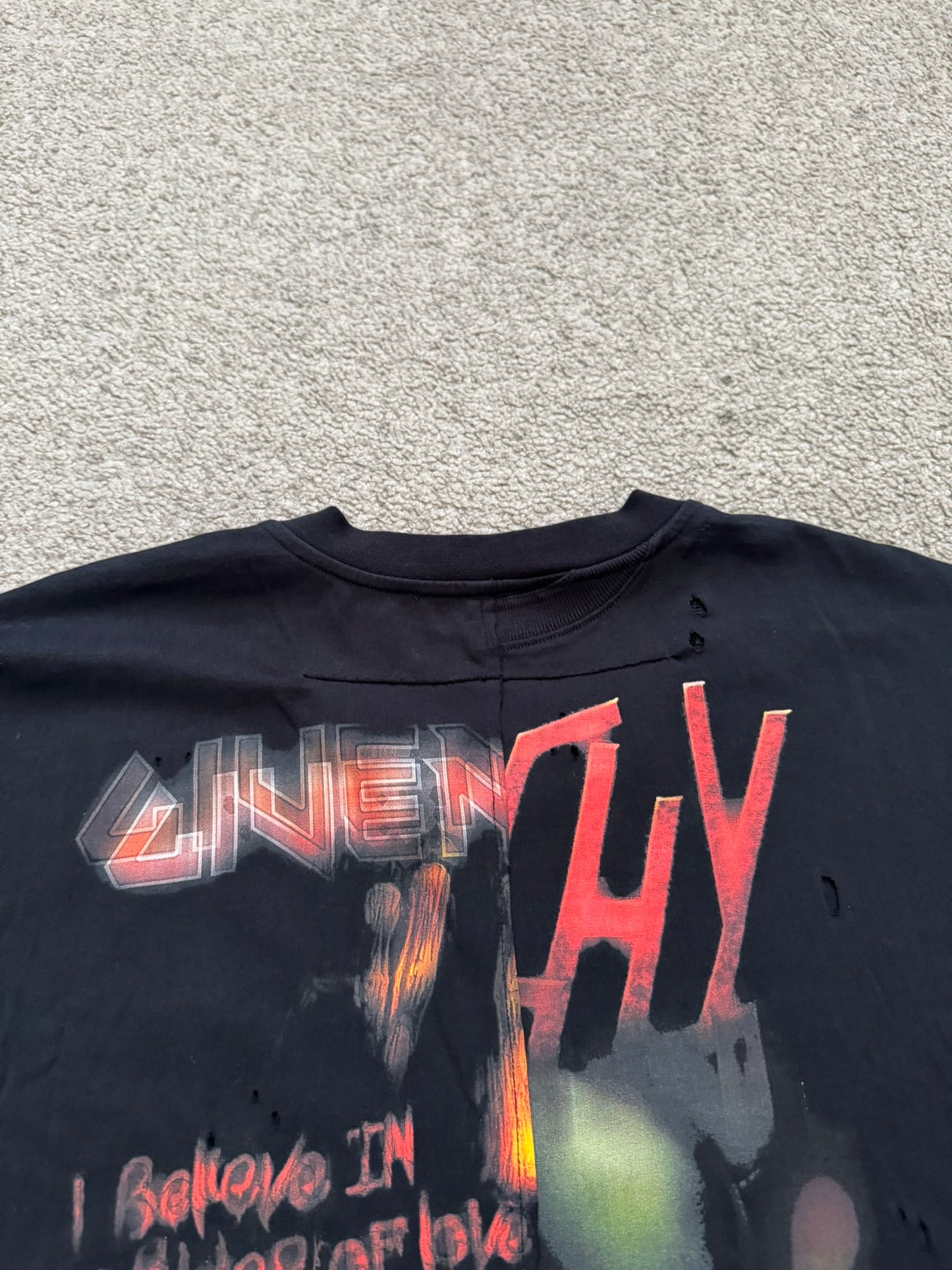 FW16 Givenchy by Riccardo Tisci Heavy Metal Split T Shirt