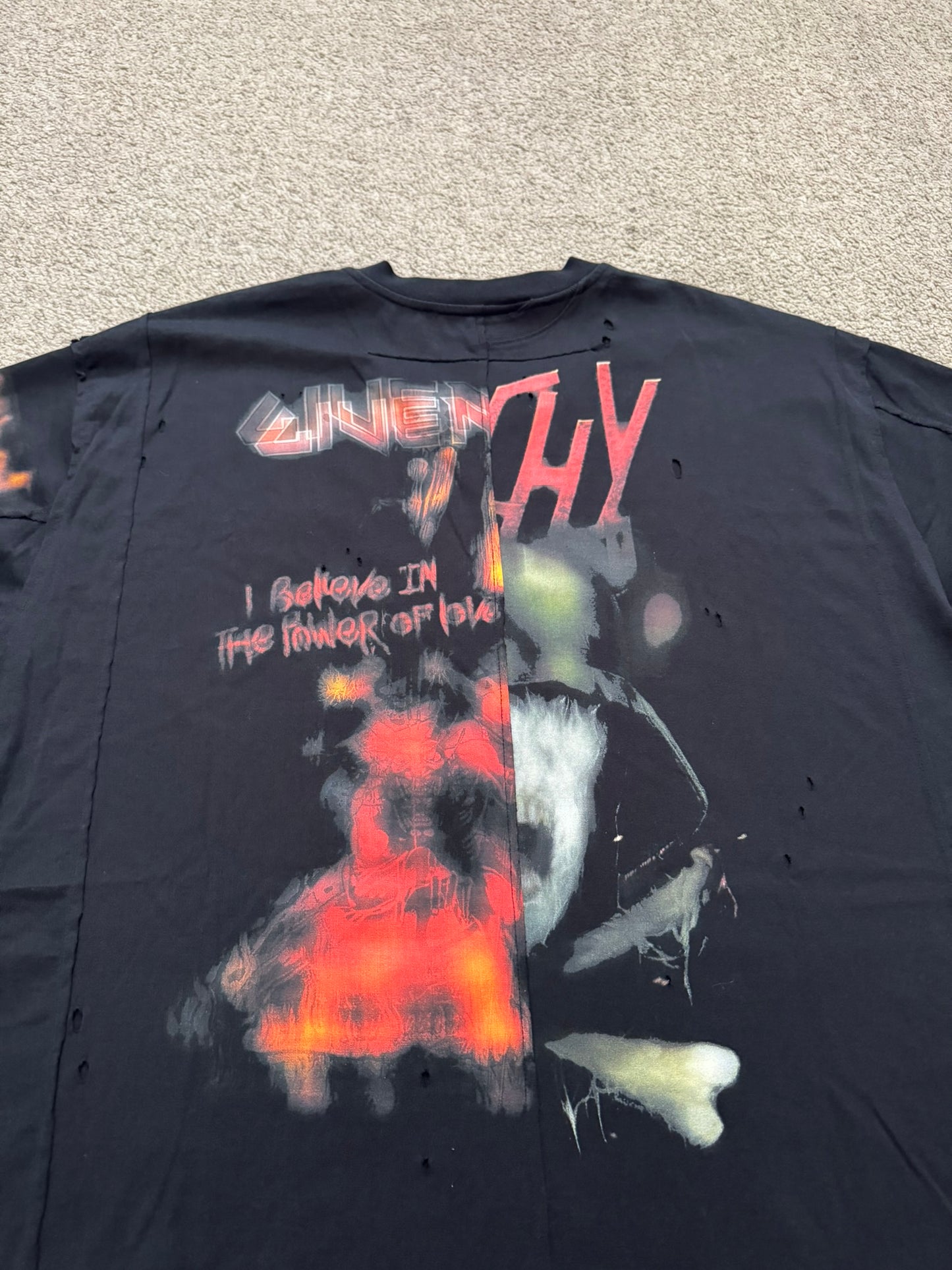 FW16 Givenchy by Riccardo Tisci Heavy Metal Split T Shirt