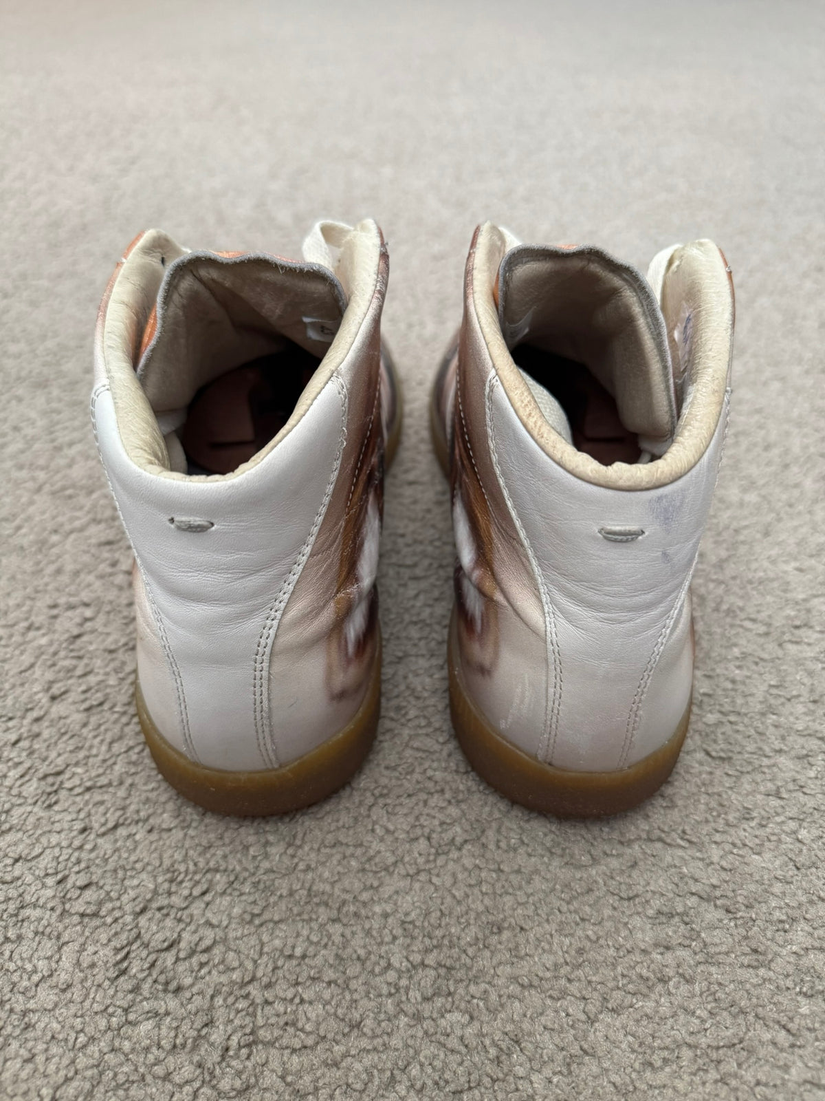 AW08 Maison Margiela Fox Print GAT Mid Top Sneakers
