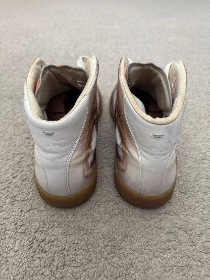 AW08 Maison Margiela Fox Print GAT Mid Top Sneakers