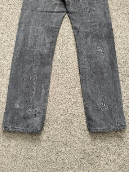 AW08 Dior Homme by Kris Van Assche Batik Wash Spiderweb Denim Jeans
