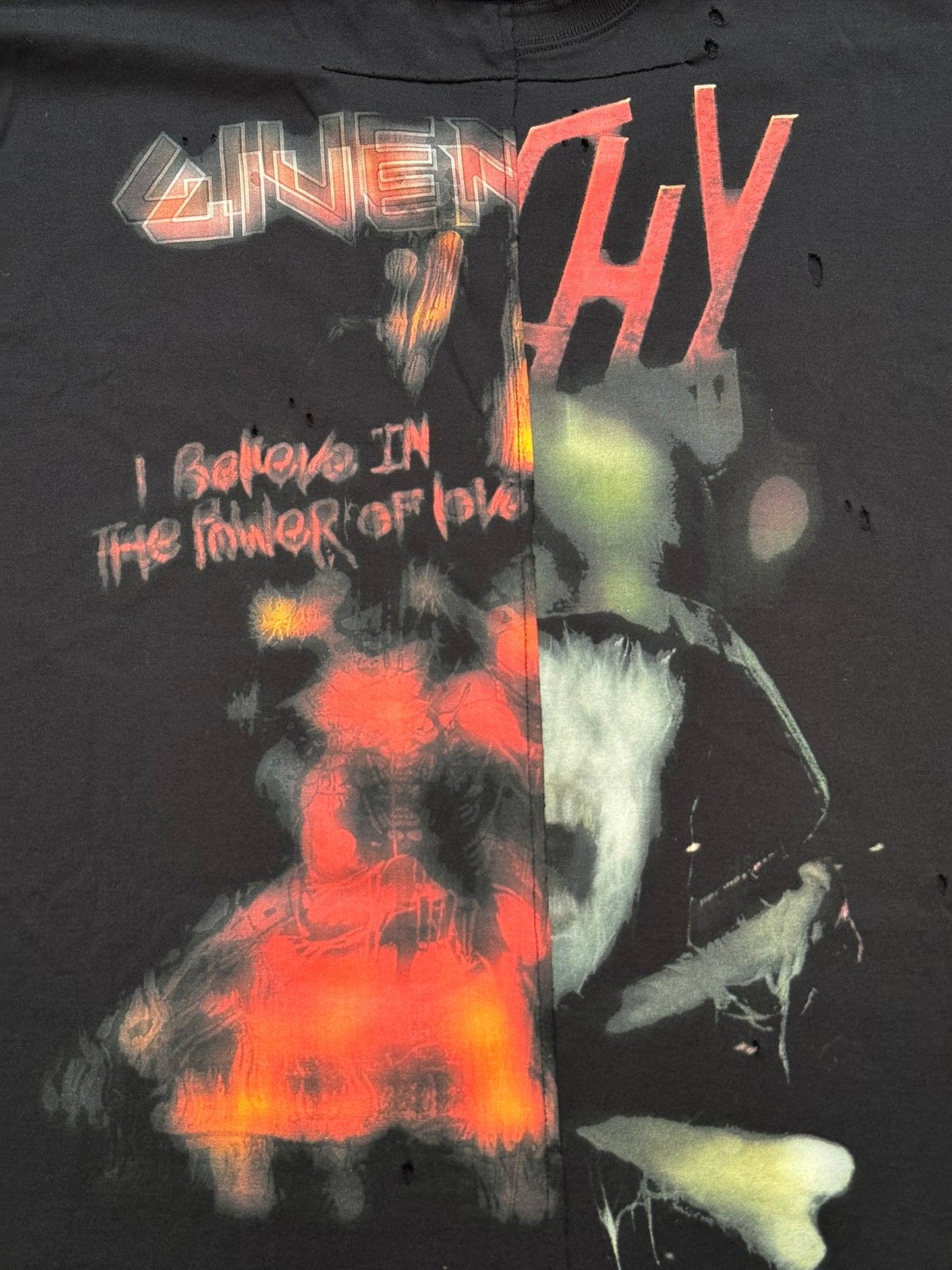 FW16 Givenchy by Riccardo Tisci Heavy Metal Split T Shirt