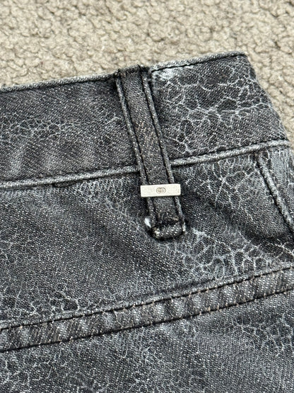 AW08 Dior Homme by Kris Van Assche Batik Wash Spiderweb Denim Jeans