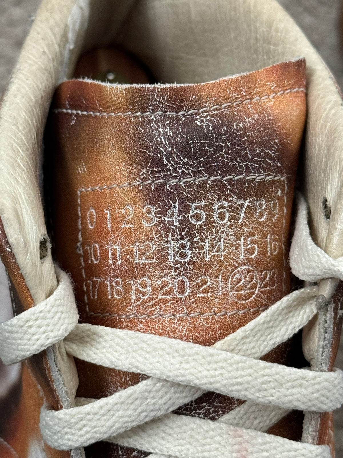 AW08 Maison Margiela Fox Print GAT Mid Top Sneakers